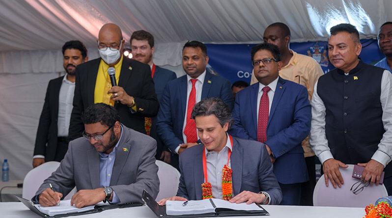 Contract signed, sod turned to upgrade US0M Linden to Mabura Road – Guyana Chronicle