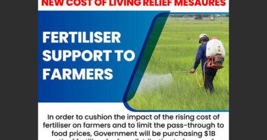 Gov’t to distribute B in fertilisers to farmers  – Guyana Chronicle